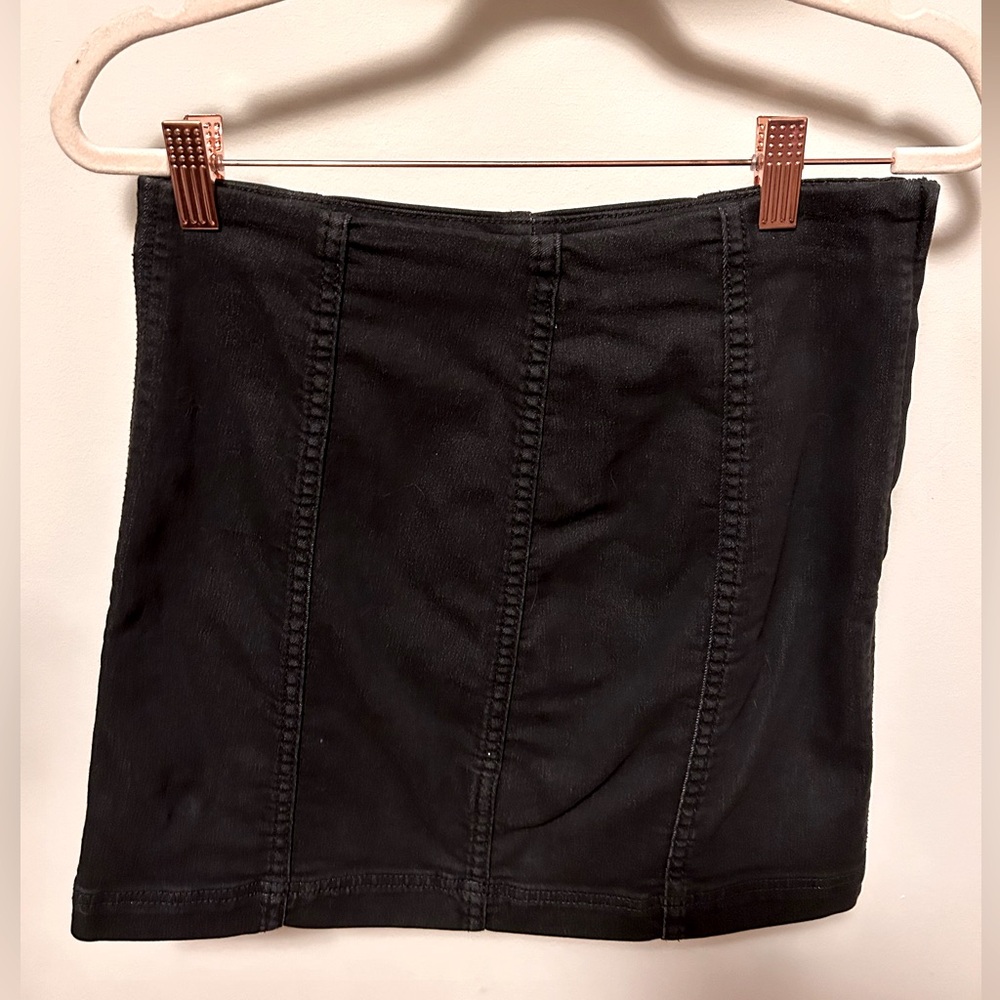 Black Denim Skirt